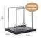 Diydash Newton Cradle XL - Hoogwaardige Newton Pendel - Duurzaam en Educatief - Zwart