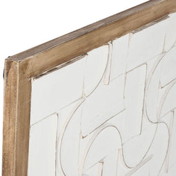 Home ESPRIT - Decoratieve figuren - Modern 3D Mangohout 90 x 3 x 90 cm - Wit