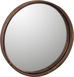 J-Line plateau Spiegel Rond - glas/rotan - large