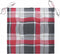 vidaXL - Tuinstoelkussens - 4 - st - 50x50x3 - cm - oxford - stof - ruitpatroon - rood