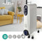 Nedis HTOI30WT11 - Oliegevulde kachel - 2500W - 11 elementen