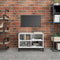 vidaXL - Tv-meubel - met - metalen - poten - 69,5x30x50 - cm - wit
