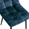 Refurna - Eetkamerstoel Yerevan Velvet Petrol Set van 2