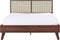MONPAZIER - Tweepersoonsbed - Donkerhout - 160 x 200 cm - Rotan