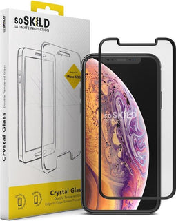 SoSkild Screenprotector Crystal Double Tempered Glass Screen voor iPhone X Xs