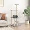vidaXL - Kattenmeubel - met - sisal - krabpalen - 136 - cm - lichtgrijs