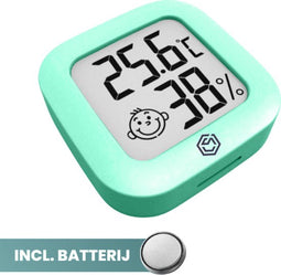 Ease Electronicz Hygrometer - Weerstation - Luchtvochtigheidsmeter - Thermometer - Inclusief CR2032 batterij en plakstrip