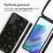 iMoshion Hoesje Geschikt voor Samsung Galaxy S21 FE Hoesje Met Koord - iMoshion Siliconen design hoesje met koord - Zwart / Sky Black