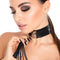 Kinky Diva – Teasing Tassel Collar – Black/Silver