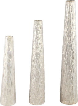 PTMD Bloempot Sharla - 11x11x61 cm - Keramiek - Parel