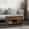 vidaXL - Salontafel - 102x50x52,5 - cm - bewerkt - hout - gerookt - eikenkleurig