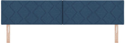 vidaXL - Hoofdbord - met - Diamantblokpatroon - Blauw - 200 - cm - Stof