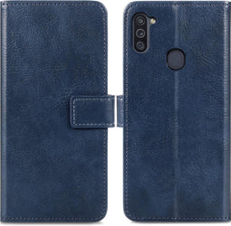 iMoshion Hoesje Geschikt voor Samsung Galaxy M11 / A11 Hoesje Met Pasjeshouder - iMoshion Luxe Bookcase - Donkerblauw