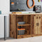 vidaXL - Garagekast - 60x51x85 - cm - massief - grenenhout - oud - hout