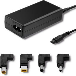 Qoltec Voedingsadapter - Voor Lenovo - 65W met 4 stekkers - Zwart