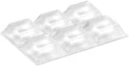Inofix Siliconendruppels / Stootdoppen 20.5x20.5x7.6mm - 6 stuks