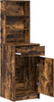 vidaXL - Hoge - Kast - in - Gerookt - Eiken, - 40x41x135 - cm, - Gemaakt - van - Engineered - Wood