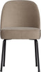 BePureHome Vogue Eetkamerstoel - Fluweel - Khaki - 83x50x58