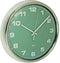CABANAZ - klok, glas, plastic rand, doorsnede 30 cm, WALL CLOCK, groen