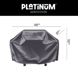 Platinum AeroCover - Gasbarbecuehoes - 148x61xH110cm - Ademend - Waterproof - Hoge kleurechtheid