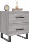 vidaXL - Nachtkastjes - 2 - st - 40x35x47,5 - cm - bewerkt - hout - grijs - sonoma - eiken