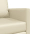 vidaXL - Vloer - Sofa - Bed - 2-in-1 - Crème - 74x77x81 - cm - Faux - Leer