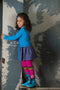 Kidz-Art Meisjes Maillot - Met voeten - Neon Fuchsia - Maat 35/38