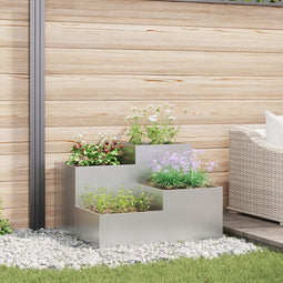 vidaXL - Tuinbak - 100x100x60 - cm - Gegalvaniseerd - Staal