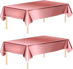 Partizzle 2x - Wegwerp Tafelkleed Set - Extra groot 274 x 137 cm - Rosé Goud