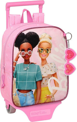 Barbie Girl Rugtas met Wielen Roze (22 x 27 x 10 cm)