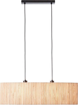 Brilliant Wimea - Hanglamp - E27 max 2x40W - Zwart/Nature
