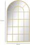 HOMCOM Wandspiegel - Bogenvensterframe - 110L x 65B x 2,5H cm - Goud