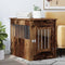 vidaXL - Hondenbench - 55x80x68 - cm - bewerkt - hout - oud - houtkleurig