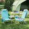 Coast Strandstoel - Inklapbaar - Verstelbare rugleuning - Blauw (2 stuks)
