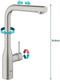 GROHE Essence New - Keukenkraan - Uittrekbare handdouche 360° - RVS (30270DC0)