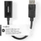 Nedis DisplayPort-Kabel - DisplayPort Male - HDMI Output - 4K@30Hz - Vernikkeld - 0.20 m - Rond - PVC - Zwart - Label