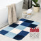 Dutch House Badmat Brest - Badmat 60X90cm - Blauw - Antislip - Badmatten - Anti Slip Douchemat - Badkamer Mat - Snel Absorberend - Snel Drogende Badmat
