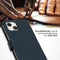 Selencia iPhone 15 - Echt Lederen Bookcase - 3 Pashouders - Blauw