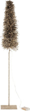 J-Line Kerstboom - metaal - bruin/camel - LED lichtjes - large