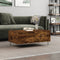 vidaXL - Salontafel - 90x50x36,5 - cm - bewerkt - hout - gerookt - eikenkleurig