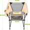 VirtuFit Camping Stoel Compact - Opvouwbare Strandstoel met Draagtas - Inclusief Armsteunen - Beige