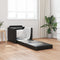 vidaXL - Vloersofa - Bed - 2-in-1 - Zwart - 74x77x81 - cm - Kunstleer