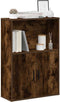 vidaXL - Boekenkast - 60x24x85 - cm - bewerkt - hout - gerookt - eikenkleurig