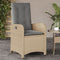 vidaXL - Tuinstoelen - 2 - st - verstelbaar - kussens - poly - rattan - gemengd - beige