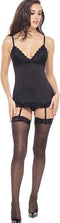 Rene Rofe - Zwart hollywood jurkje met jarretels - S/M