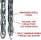 Master Lock 8021EURD - Ketting - 2 m gehard staal 10 mm - Zilver