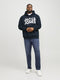 JACK&JONES PLUS JJECORP LOGO SWEAT HOOD NOOS - Heren Hoodie - Geborstelde stof - Maat EU3XL US1XL