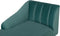 ALSVAG - Chaise longue - Blauw/Groen - Fluweel