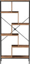 Boekenkast wandkast Stoer - industrieel - metaal hout - 180 cm hoog