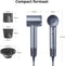Laifen Swift Special High Speed Fohn met diffuser - Zilverblauw - Haardroger met ionische technologie - 3 warmtestanden